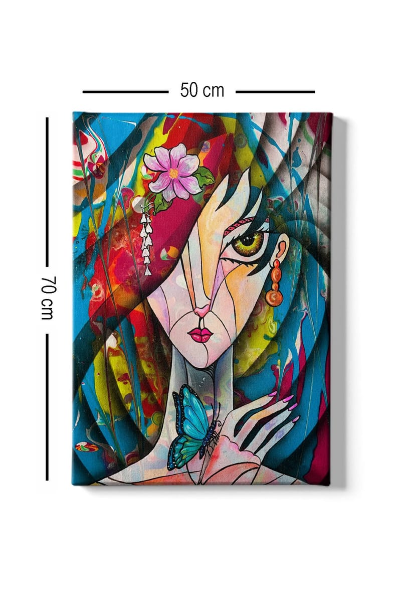 Dekorativ Canvasbillede 50x70 cm - Flerfarvet - Boligtilbehør - Billeder & kunst - Billeder på lærred