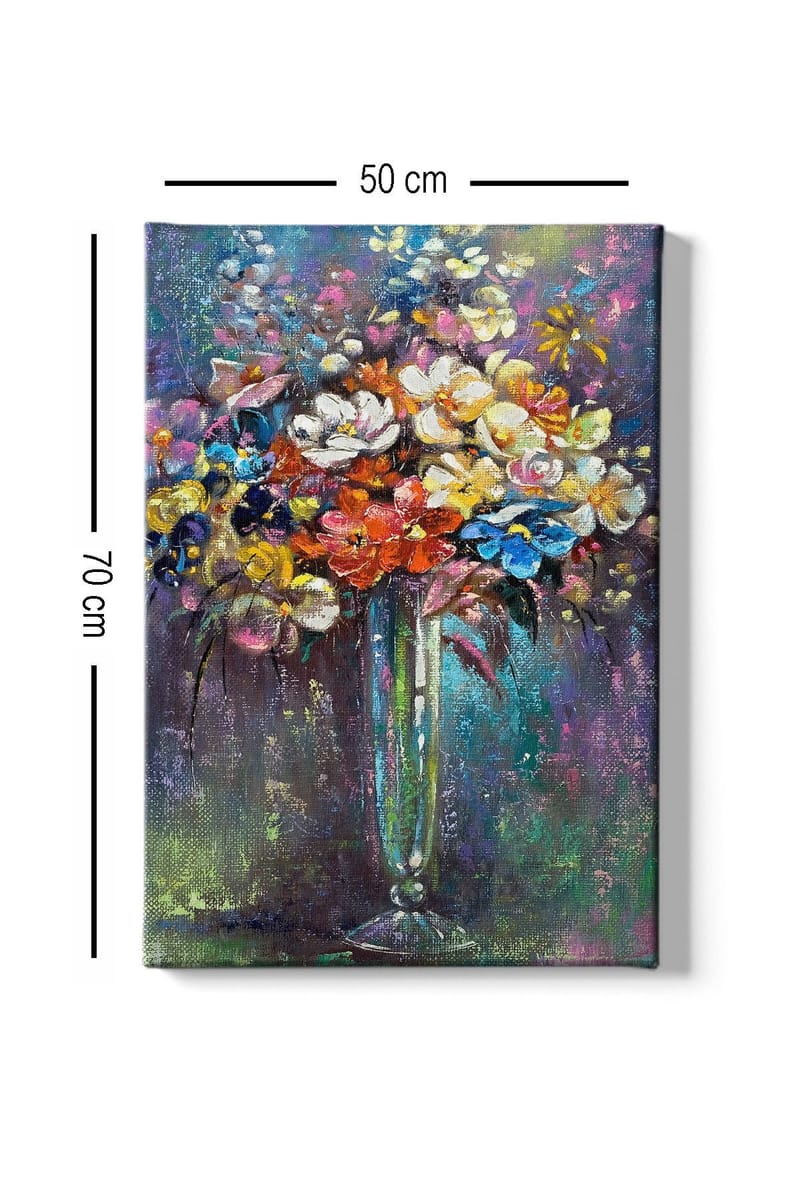 Dekorativ Canvasbillede 50x70 cm - Flerfarvet - Boligtilbehør - Billeder & kunst - Billeder på lærred