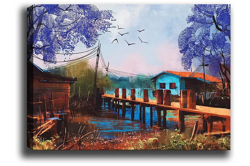 Dekorativ Canvasbillede 50x70 cm - Flerfarvet - Boligtilbehør - Billeder & kunst - Billeder på lærred