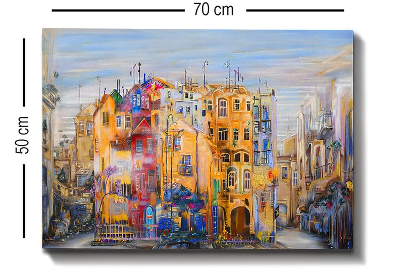 Dekorativ Canvasbillede 50x70 cm - Flerfarvet - Boligtilbehør - Billeder & kunst - Billeder på lærred