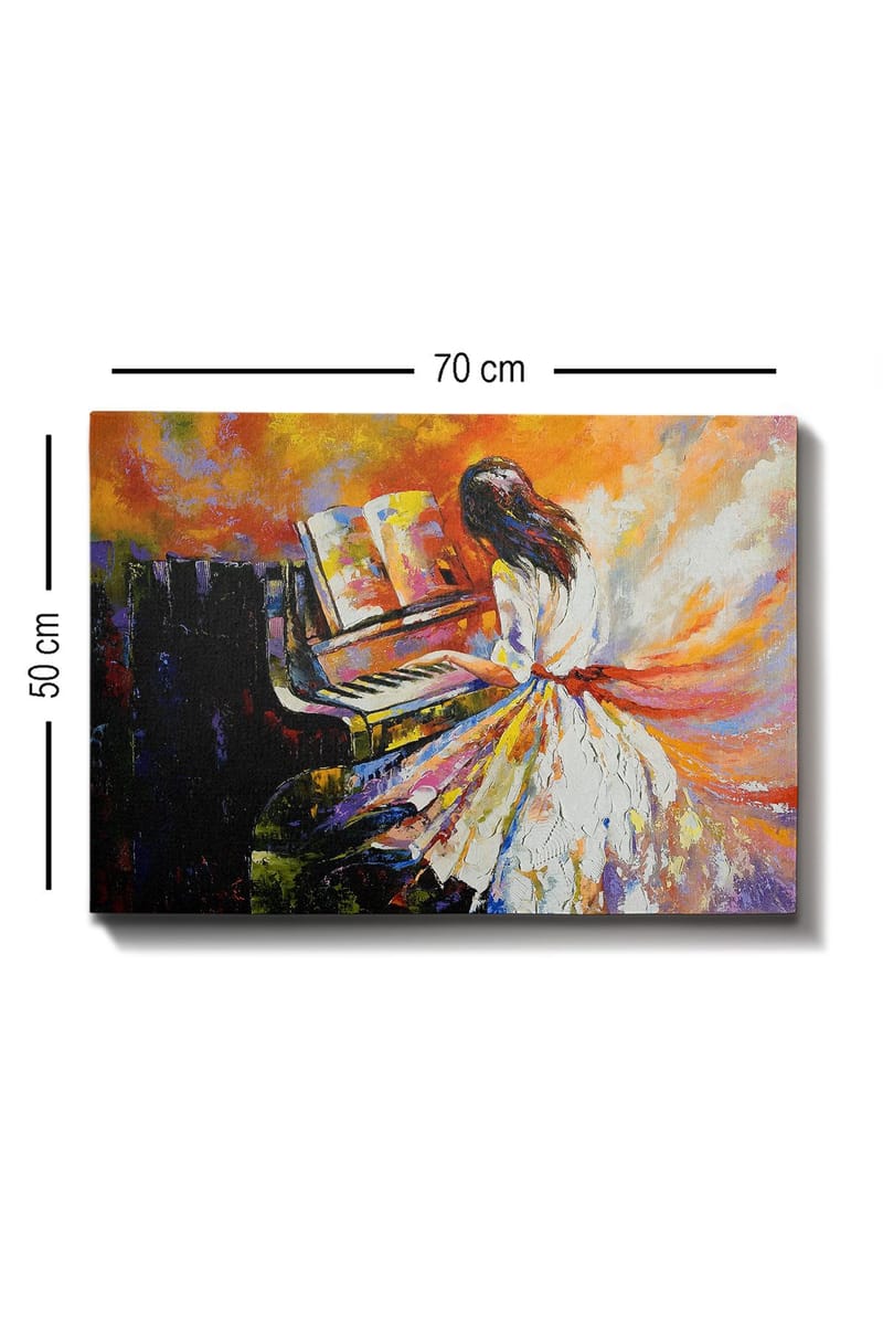 Dekorativ Canvasbillede 50x70 cm - Flerfarvet - Boligtilbehør - Billeder & kunst - Billeder på lærred