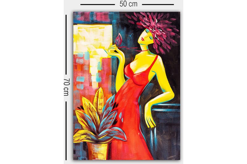 Dekorativ Canvasbillede 50x70 cm - Flerfarvet - Boligtilbehør - Billeder & kunst - Billeder på lærred