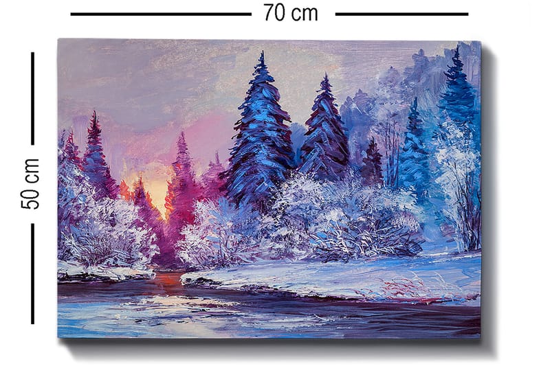 Dekorativ Canvasbillede 50x70 cm - Flerfarvet - Boligtilbehør - Billeder & kunst - Billeder på lærred