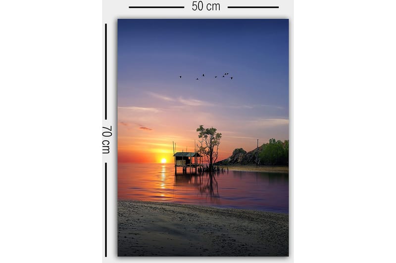 Dekorativ Canvasbillede 50x70 cm - Flerfarvet - Boligtilbehør - Billeder & kunst - Billeder på lærred