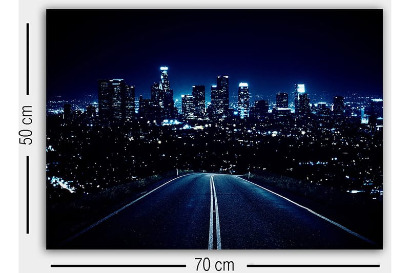 Dekorativ Canvasbillede 50x70 cm - Flerfarvet - Boligtilbehør - Billeder & kunst - Billeder på lærred