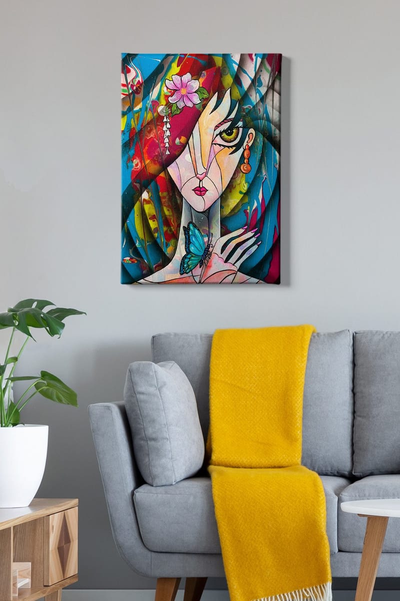 Dekorativ Canvasbillede 50x70 cm - Flerfarvet - Boligtilbehør - Billeder & kunst - Billeder på lærred