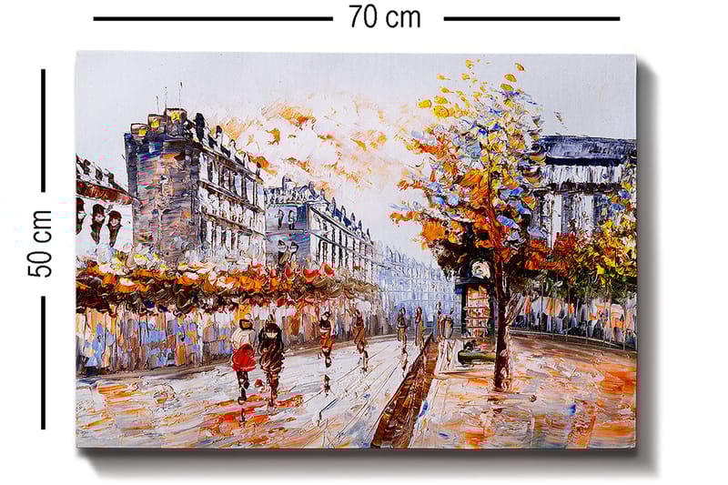 Dekorativ Canvasbillede 50x70 cm - Flerfarvet - Boligtilbehør - Billeder & kunst - Billeder på lærred