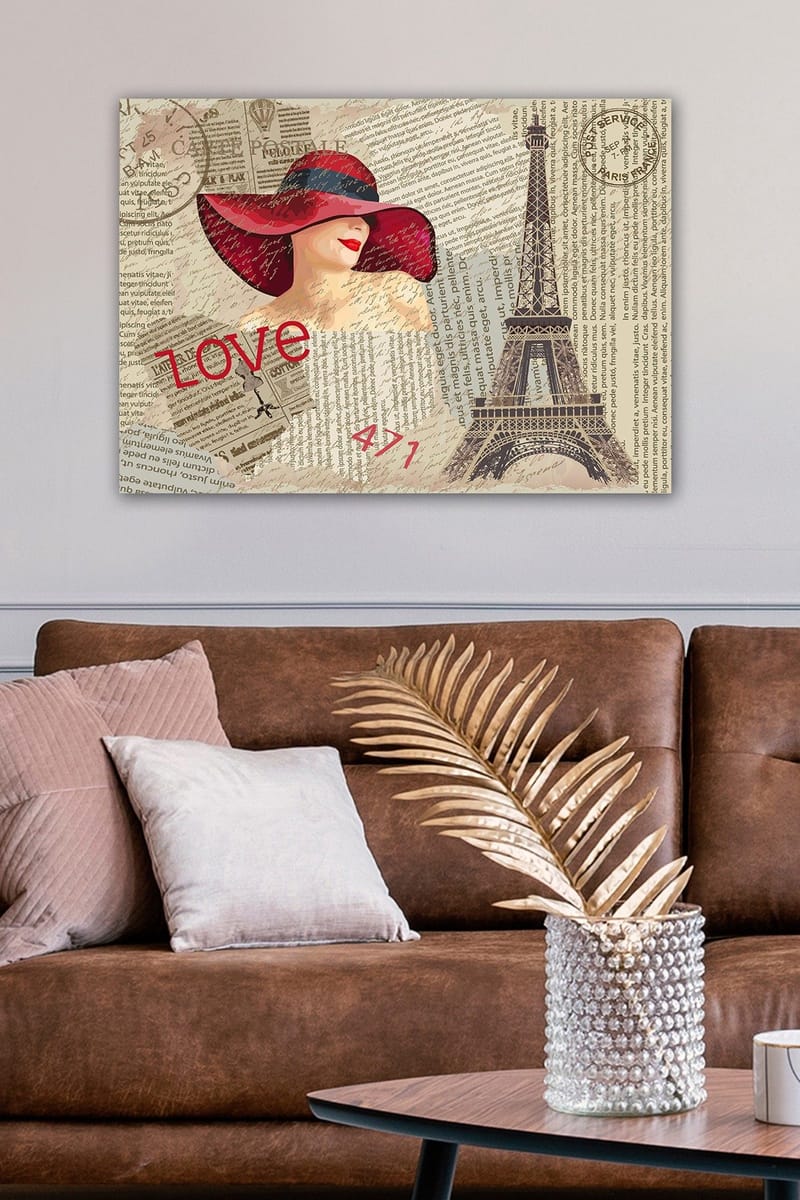 Dekorativ Canvasbillede 50x70 cm - Flerfarvet - Boligtilbehør - Billeder & kunst - Billeder på lærred