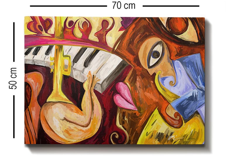 Dekorativ Canvasbillede 50x70 cm - Flerfarvet - Boligtilbehør - Billeder & kunst - Billeder på lærred