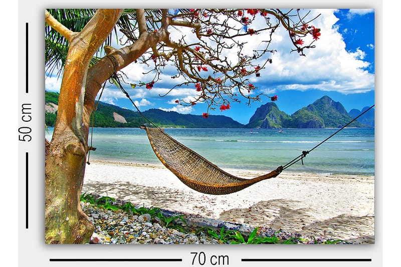 Dekorativ Canvasbillede 50x70 cm - Flerfarvet - Boligtilbehør - Billeder & kunst - Billeder på lærred