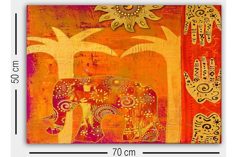 Dekorativ Canvasbillede 50x70 cm - Flerfarvet - Boligtilbehør - Billeder & kunst - Billeder på lærred