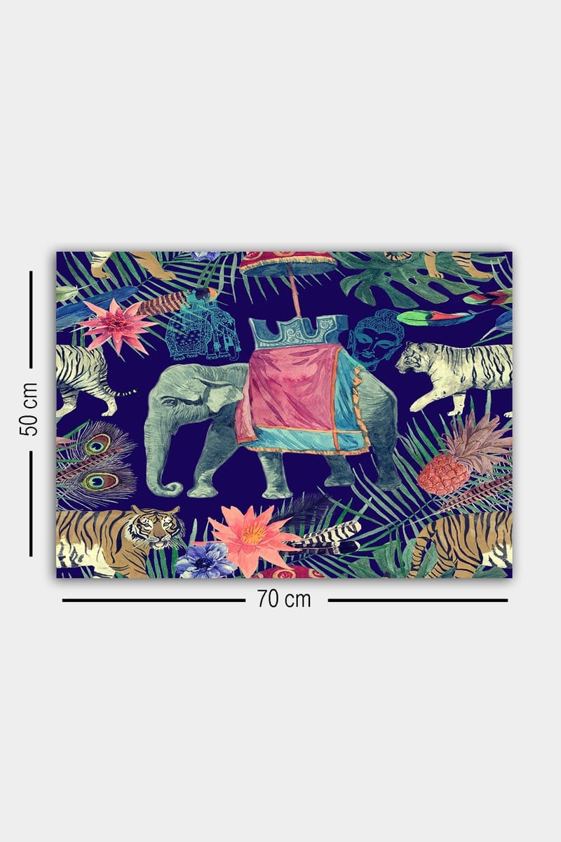 Dekorativ Canvasbillede 50x70 cm - Flerfarvet - Boligtilbehør - Billeder & kunst - Billeder på lærred