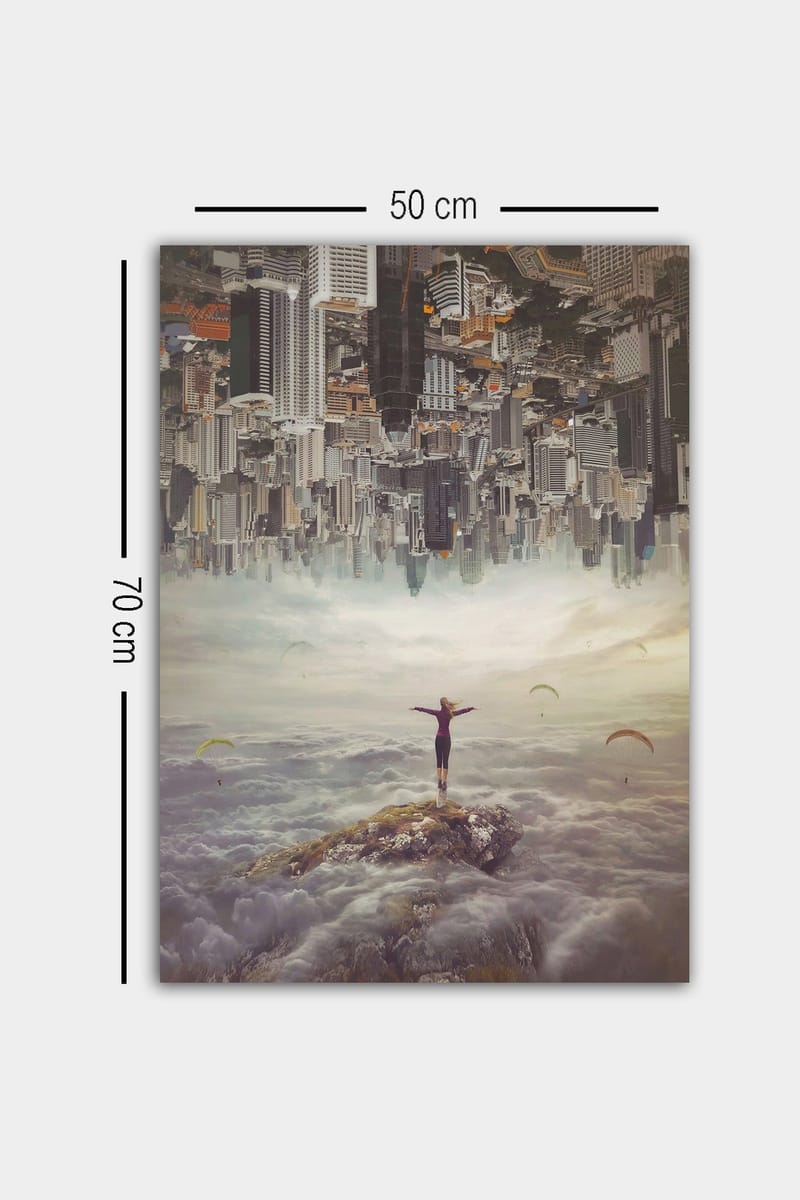 Dekorativ Canvasbillede 50x70 cm - Flerfarvet - Boligtilbehør - Billeder & kunst - Billeder på lærred