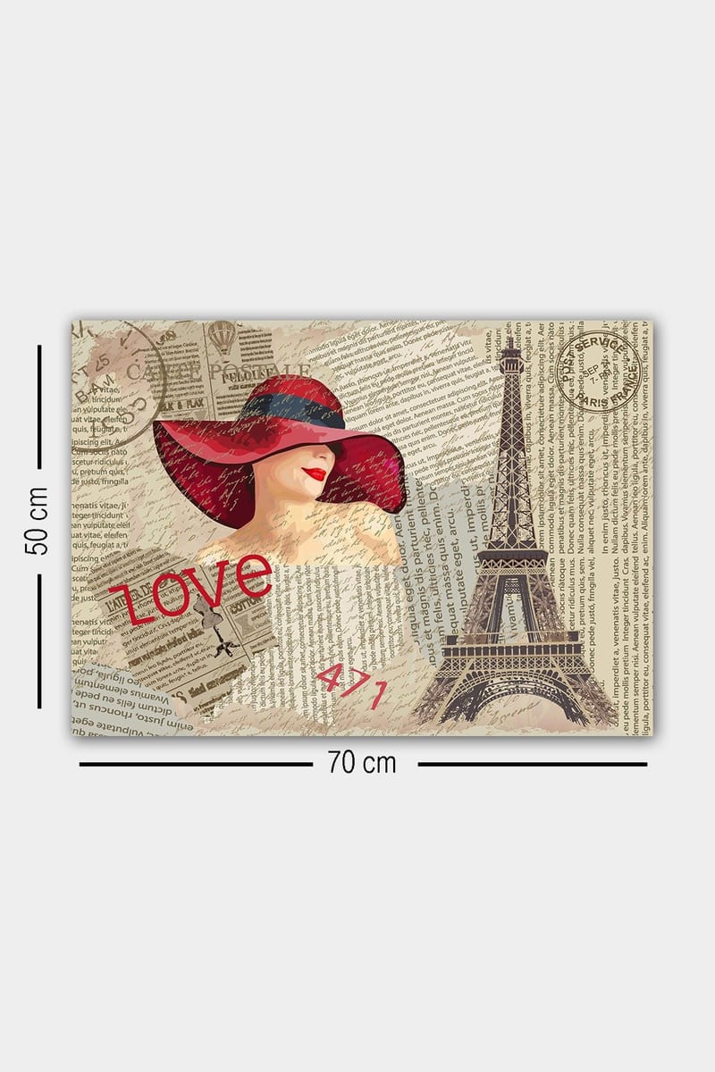 Dekorativ Canvasbillede 50x70 cm - Flerfarvet - Boligtilbehør - Billeder & kunst - Billeder på lærred