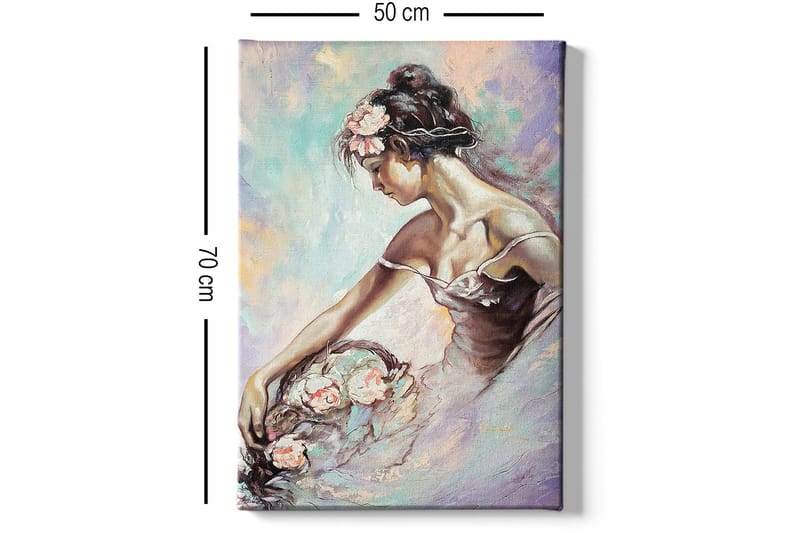 Dekorativ Canvasbillede 50x70 cm - Flerfarvet - Boligtilbehør - Billeder & kunst - Billeder på lærred