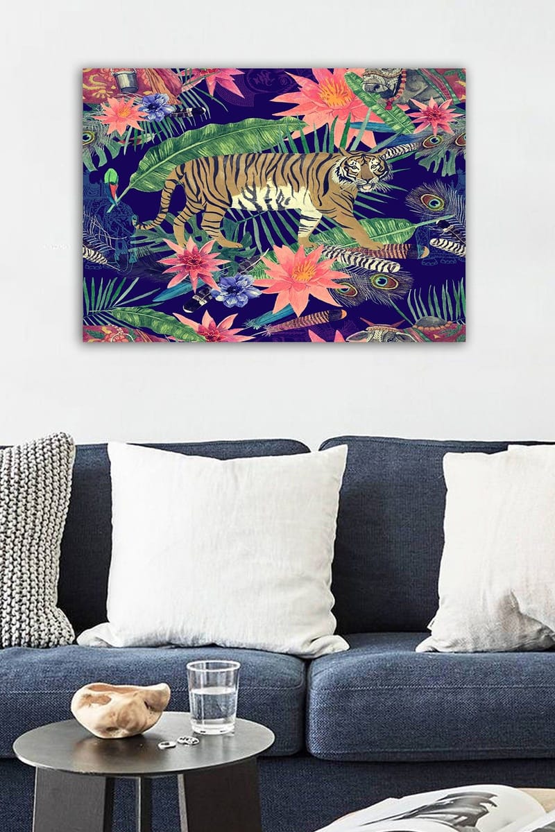 Dekorativ Canvasbillede 50x70 cm - Flerfarvet - Boligtilbehør - Billeder & kunst - Billeder på lærred