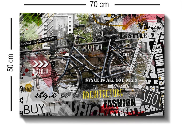 Dekorativ Canvasbillede 50x70 cm - Flerfarvet - Boligtilbehør - Billeder & kunst - Billeder på lærred