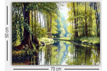 Dekorativ Canvasbillede 50x70 cm - Flerfarvet - Boligtilbehør - Billeder & kunst - Billeder på lærred