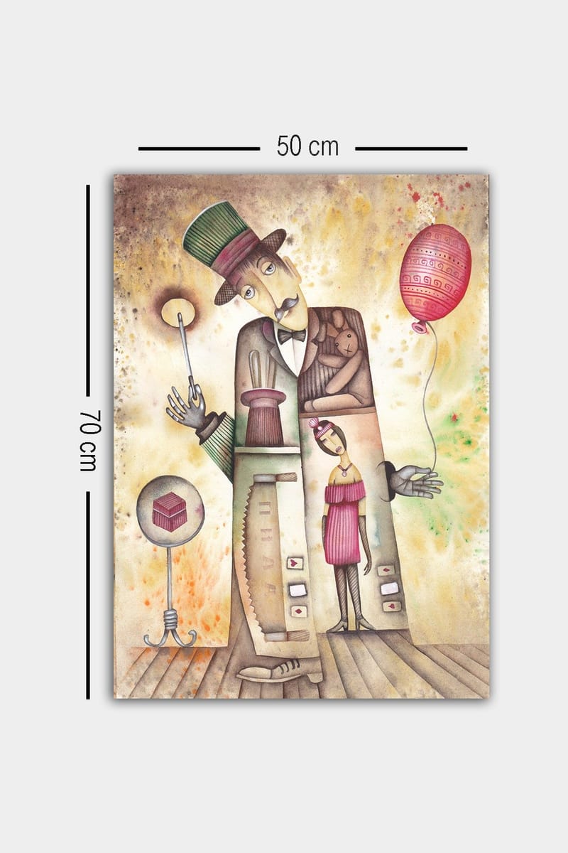 Dekorativ Canvasbillede 50x70 cm - Flerfarvet - Boligtilbehør - Billeder & kunst - Billeder på lærred