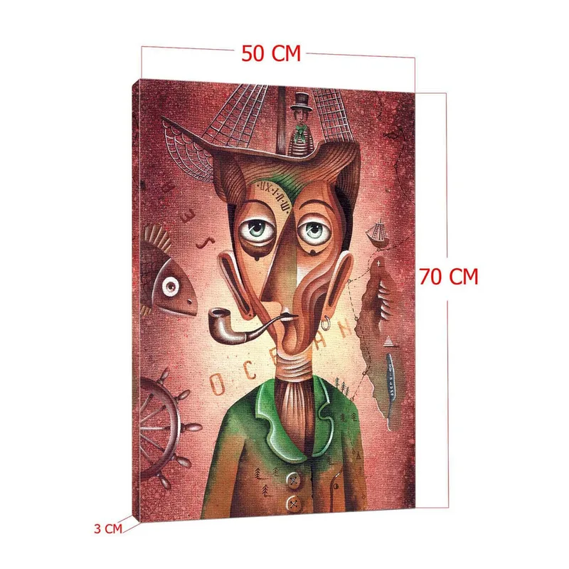 Dekorativ Canvasbillede 50x70 cm - Flerfarvet - Boligtilbehør - Billeder & kunst - Billeder på lærred