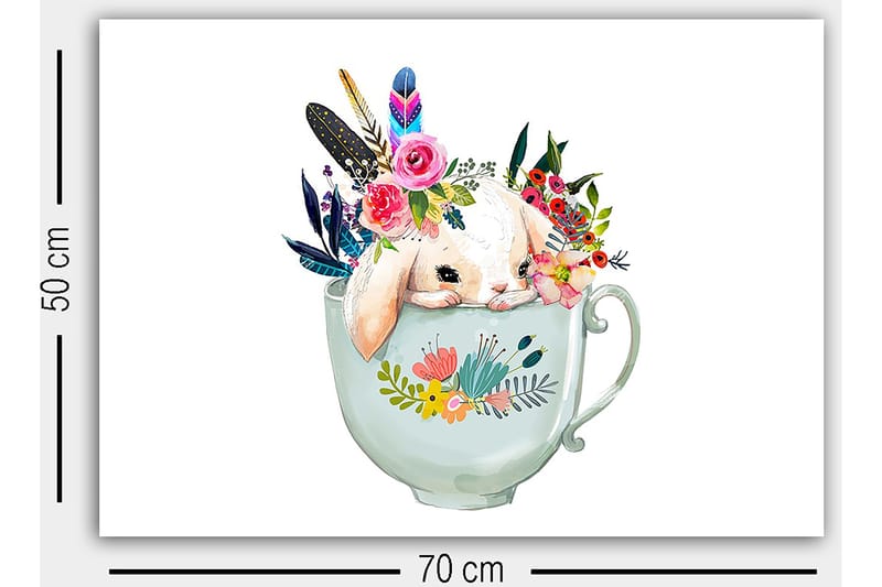 Dekorativ Canvasbillede 50x70 cm - Flerfarvet - Boligtilbehør - Billeder & kunst - Billeder på lærred