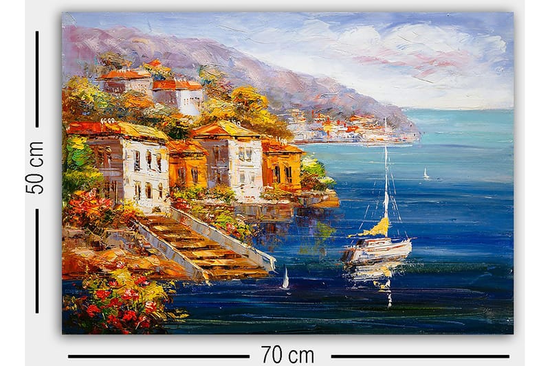 Dekorativ Canvasbillede 50x70 cm - Flerfarvet - Boligtilbehør - Billeder & kunst - Billeder på lærred