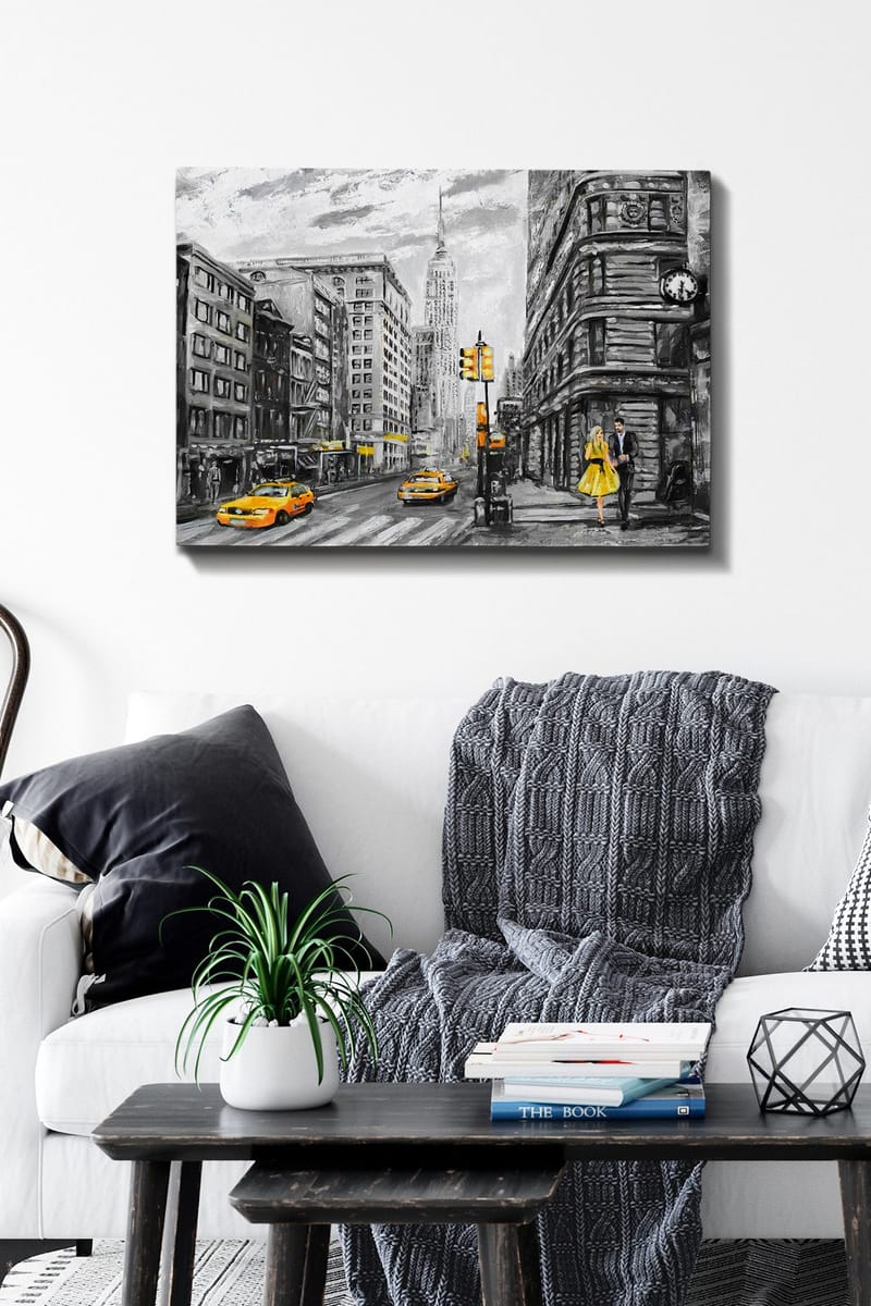 Dekorativ Canvasbillede 50x70 cm - Flerfarvet - Boligtilbehør - Billeder & kunst - Billeder på lærred