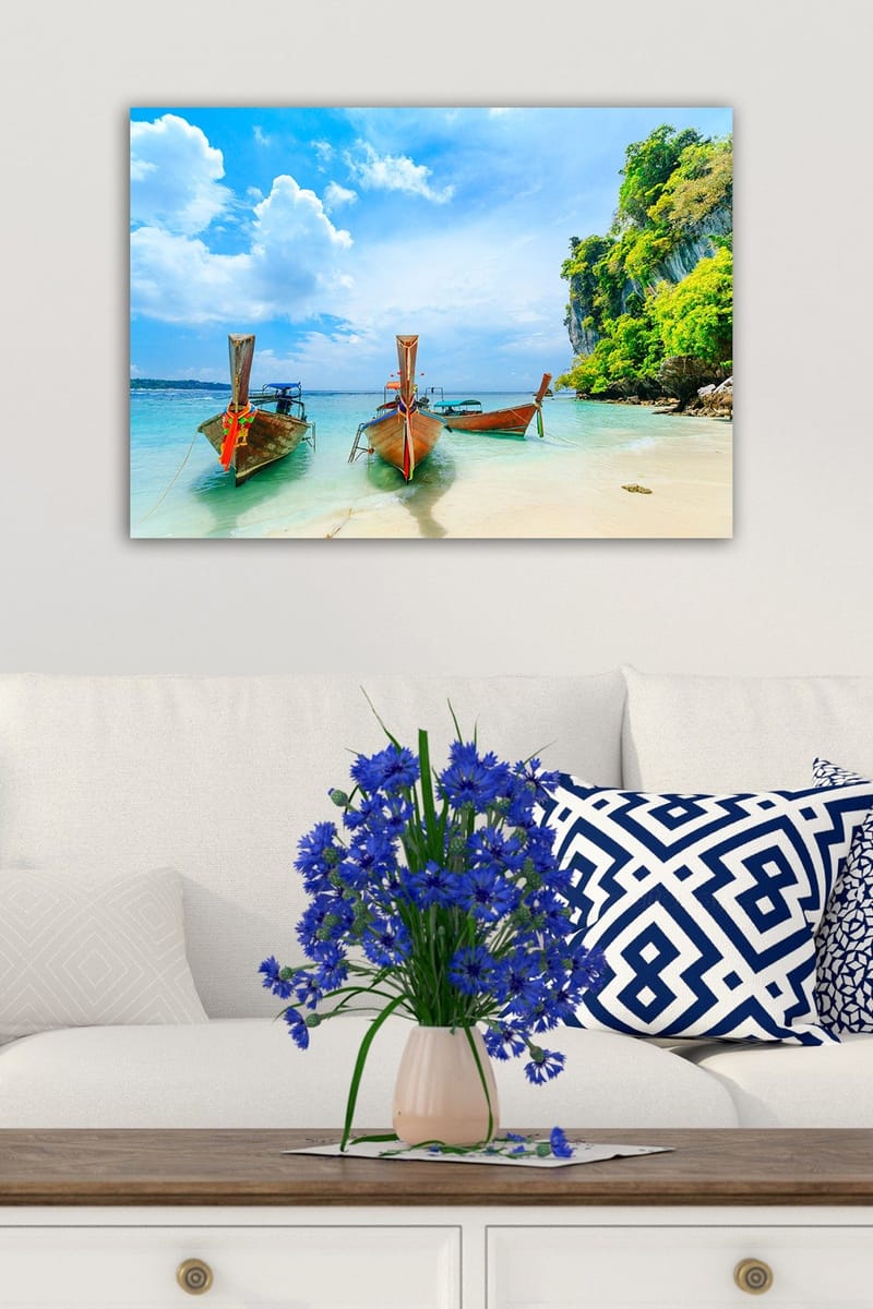 Dekorativ Canvasbillede 50x70 cm - Flerfarvet - Boligtilbehør - Billeder & kunst - Billeder på lærred