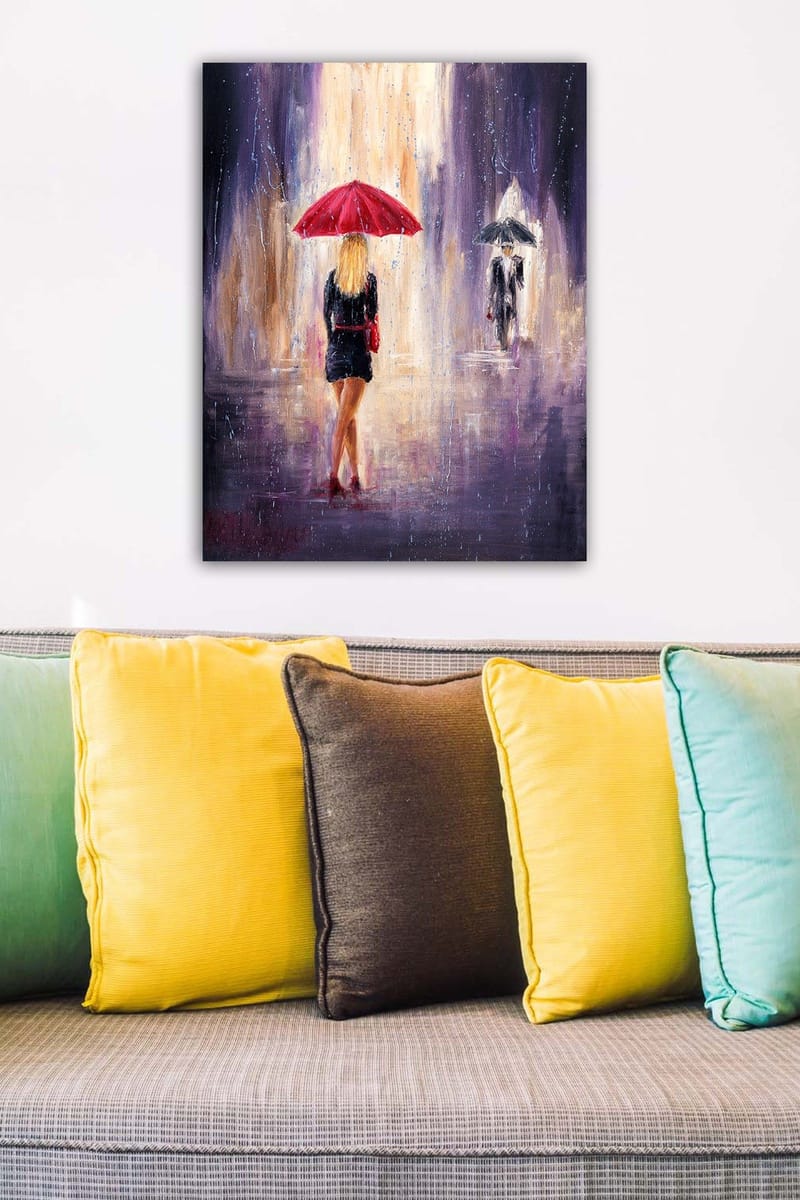 Dekorativ Canvasbillede 50x70 cm - Flerfarvet - Boligtilbehør - Billeder & kunst - Billeder på lærred