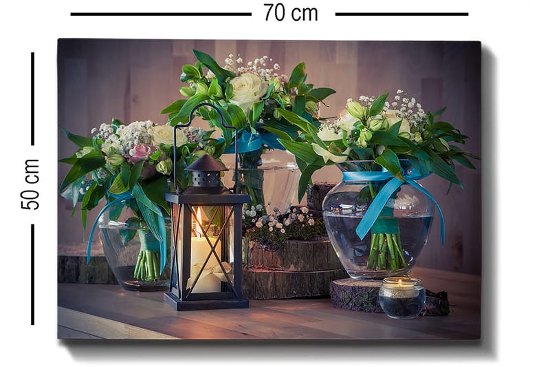 Dekorativ Canvasbillede 50x70 cm - Flerfarvet - Boligtilbehør - Billeder & kunst - Billeder på lærred