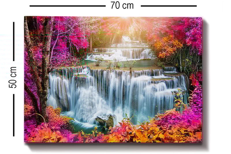 Dekorativ Canvasbillede 50x70 cm - Flerfarvet - Boligtilbehør - Billeder & kunst - Billeder på lærred