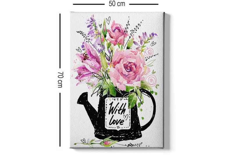 Dekorativ Canvasbillede 50x70 cm - Flerfarvet - Boligtilbehør - Billeder & kunst - Billeder på lærred