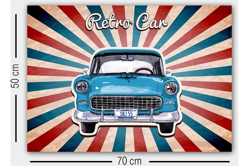 Dekorativ Canvasbillede 50x70 cm - Flerfarvet - Boligtilbehør - Billeder & kunst - Billeder på lærred