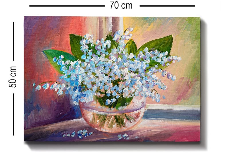 Dekorativ Canvasbillede 50x70 cm - Flerfarvet - Boligtilbehør - Billeder & kunst - Billeder på lærred