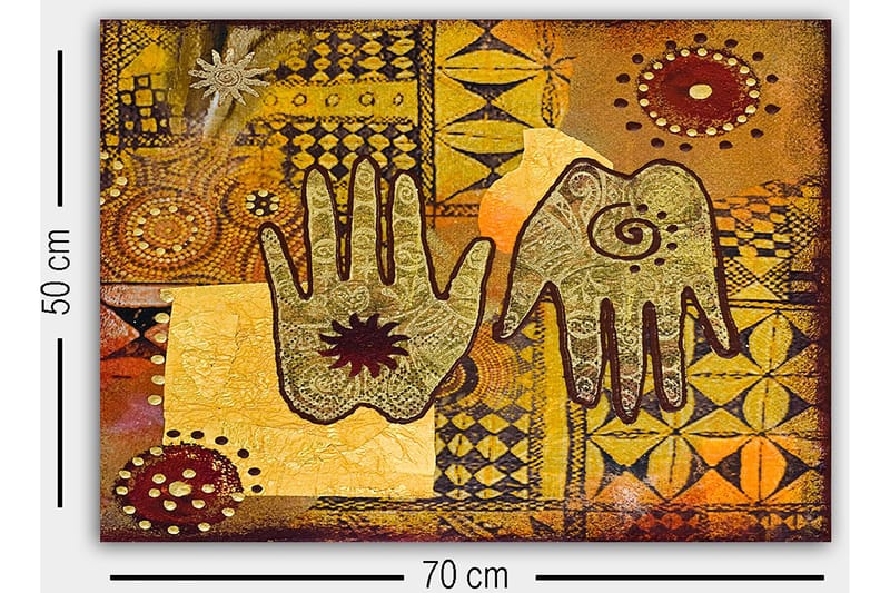 Dekorativ Canvasbillede 50x70 cm - Flerfarvet - Boligtilbehør - Billeder & kunst - Billeder på lærred