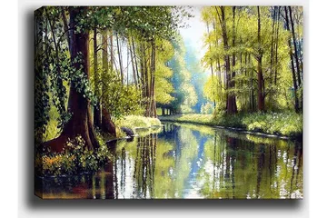 Dekorativ Canvasbillede 50x70 cm - Flerfarvet - Boligtilbehør - Billeder & kunst - Billeder på lærred