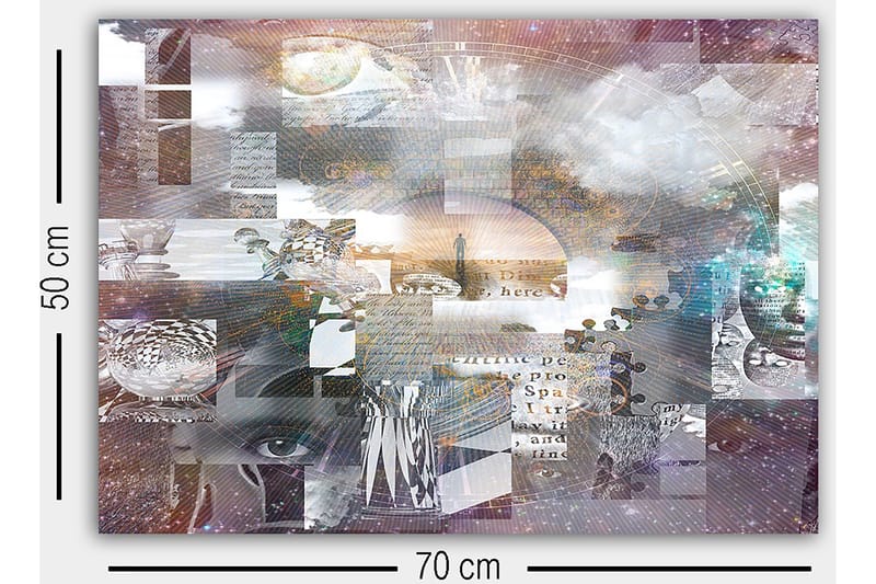 Dekorativ Canvasbillede 50x70 cm - Flerfarvet - Boligtilbehør - Billeder & kunst - Billeder på lærred