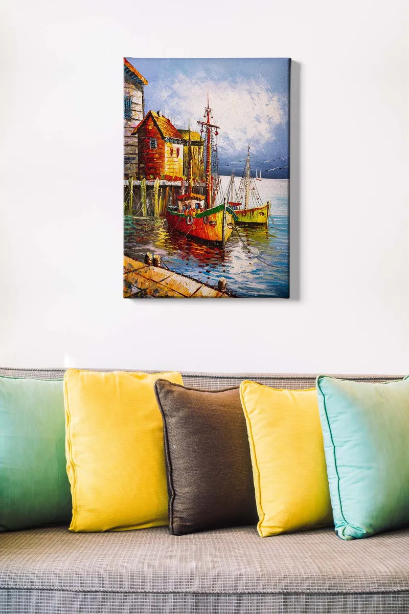 Dekorativ Canvasbillede 50x70 cm - Flerfarvet - Boligtilbehør - Billeder & kunst - Billeder på lærred