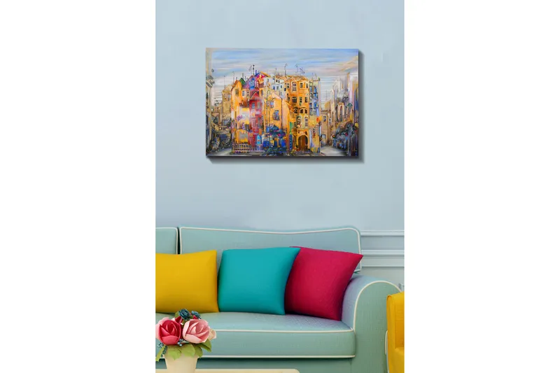 Dekorativ Canvasbillede 50x70 cm - Flerfarvet - Boligtilbehør - Billeder & kunst - Billeder på lærred