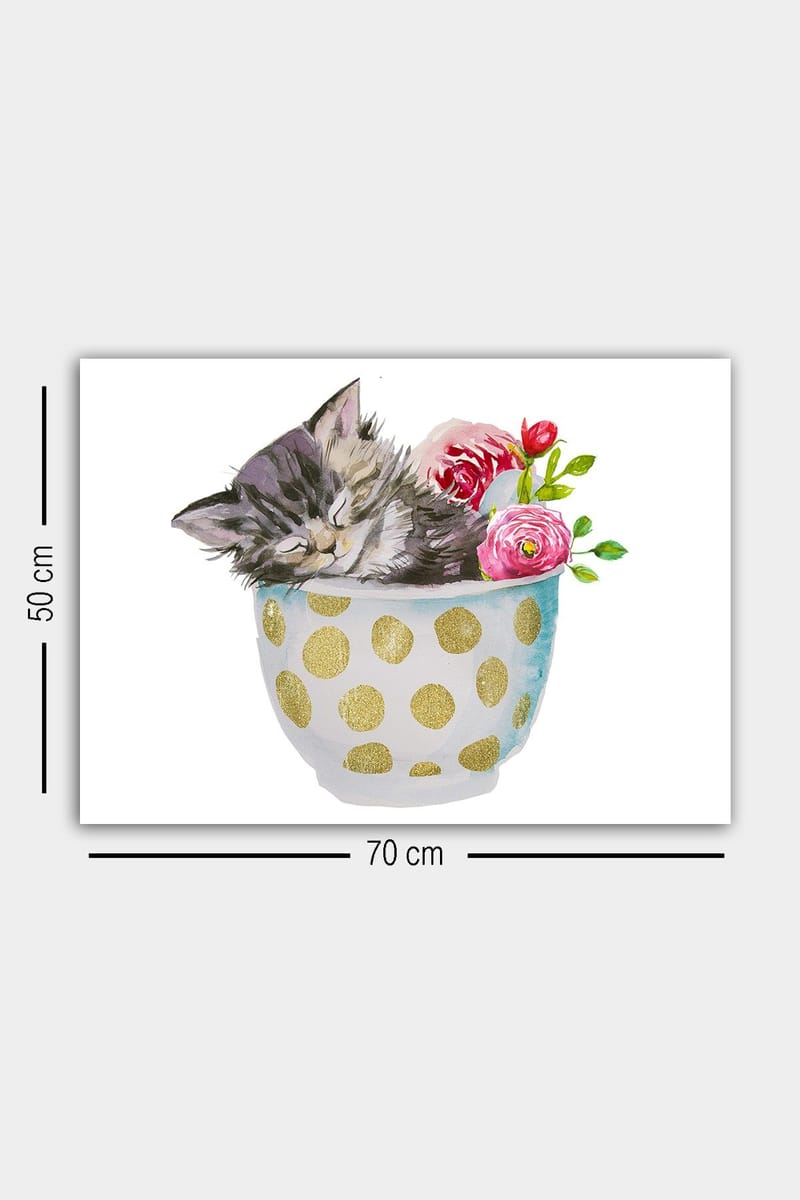 Dekorativ Canvasbillede 50x70 cm - Flerfarvet - Boligtilbehør - Billeder & kunst - Billeder på lærred