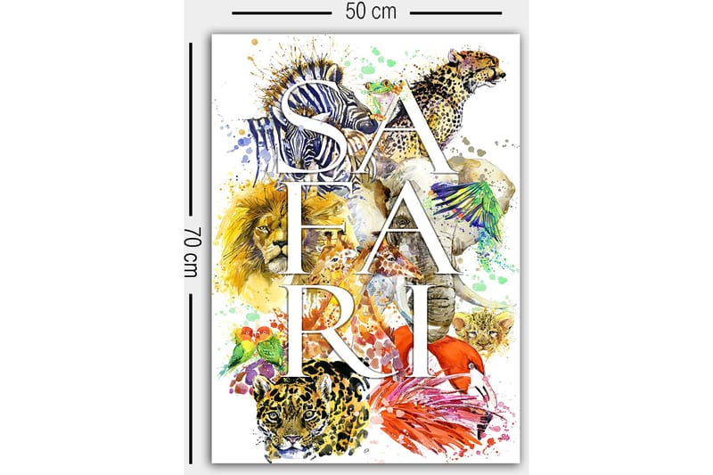 Dekorativ Canvasbillede 50x70 cm - Flerfarvet - Boligtilbehør - Billeder & kunst - Billeder på lærred