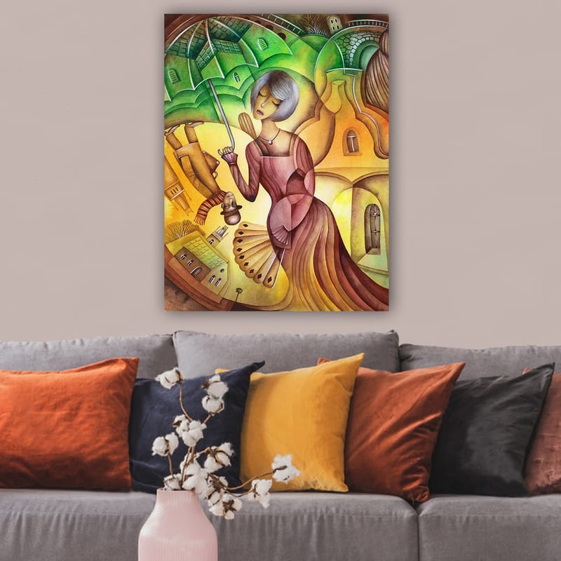 Dekorativ Canvasbillede 70x100 cm - Flerfarvet - Boligtilbehør - Billeder & kunst - Billeder på lærred