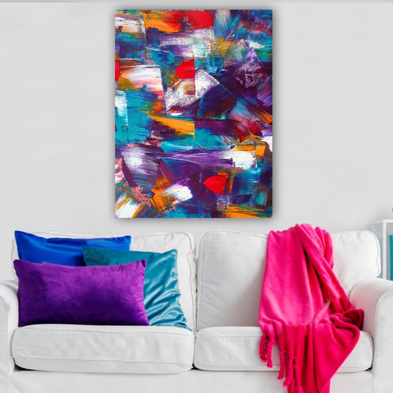 Dekorativ Canvasbillede 70x100 cm - Flerfarvet - Boligtilbehør - Billeder & kunst - Billeder på lærred