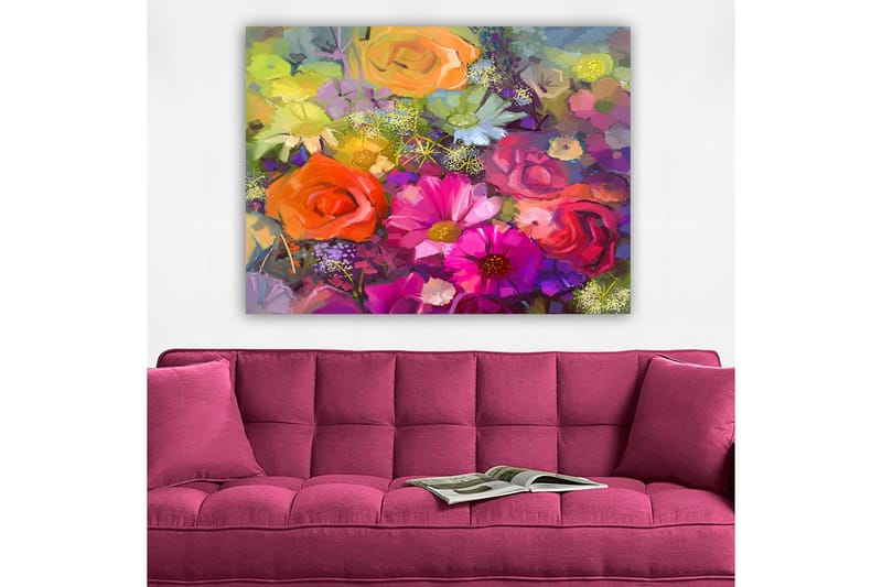 Dekorativ Canvasbillede 70x100 cm - Flerfarvet - Boligtilbehør - Billeder & kunst - Billeder på lærred
