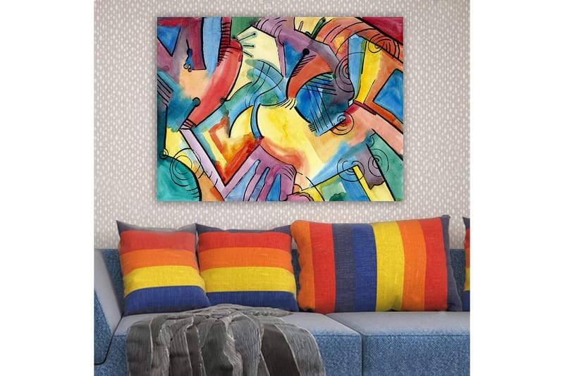 Dekorativ Canvasbillede 70x100 cm - Flerfarvet - Boligtilbehør - Billeder & kunst - Billeder på lærred