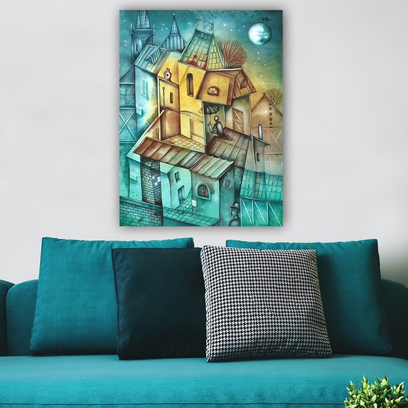 Dekorativ Canvasbillede 70x100 cm - Flerfarvet - Boligtilbehør - Billeder & kunst - Billeder på lærred