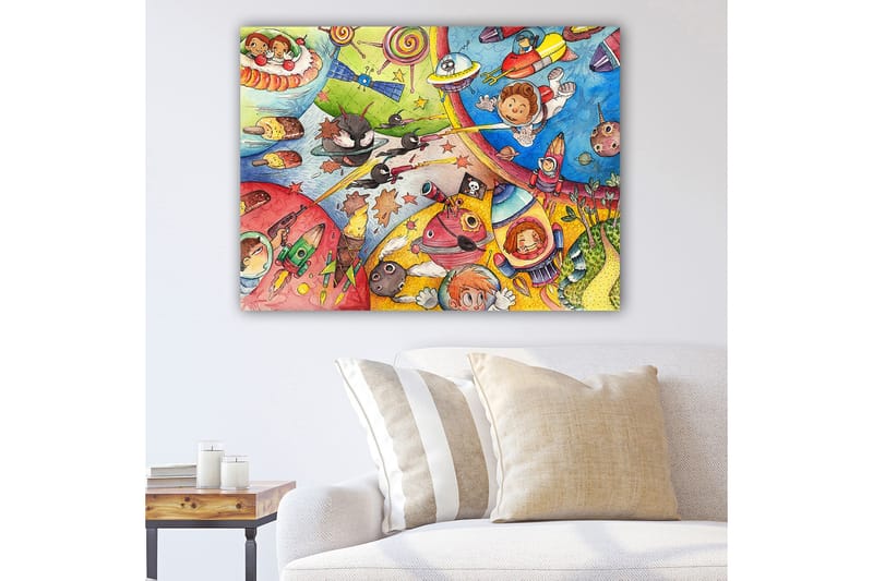 Dekorativ Canvasbillede 70x100 cm - Flerfarvet - Boligtilbehør - Billeder & kunst - Billeder på lærred