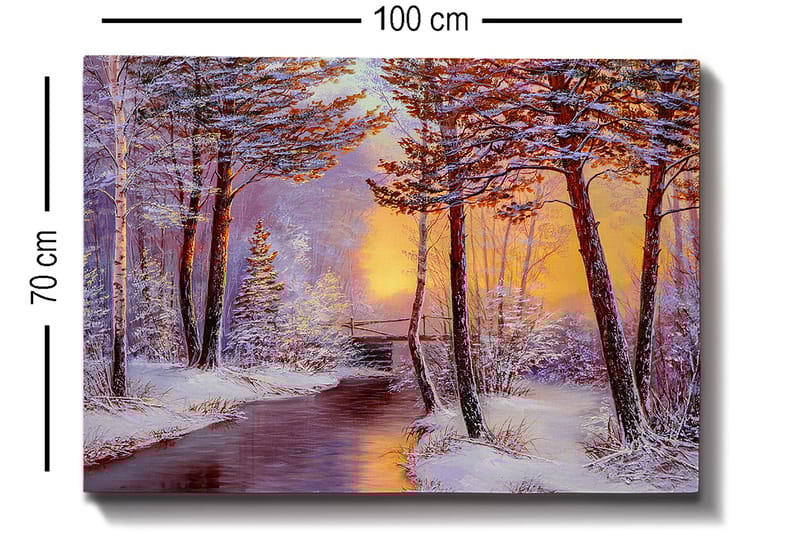 Dekorativ Canvasbillede 70x100 cm - Flerfarvet - Boligtilbehør - Billeder & kunst - Billeder på lærred