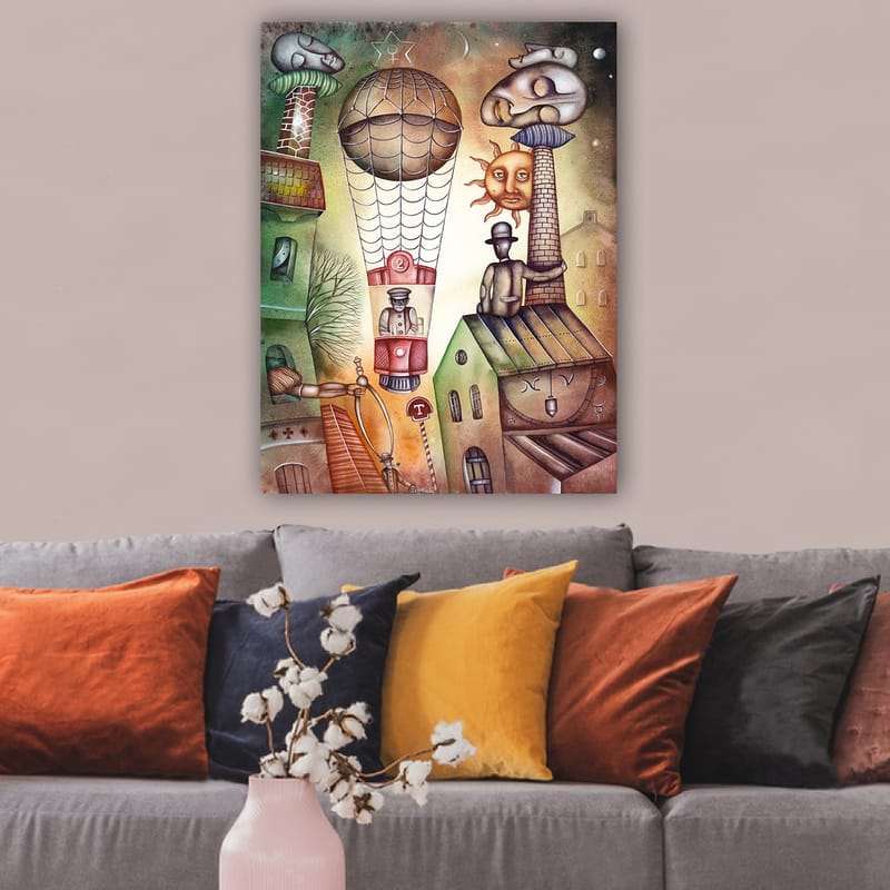 Dekorativ Canvasbillede 70x100 cm - Flerfarvet - Boligtilbehør - Billeder & kunst - Billeder på lærred