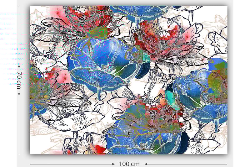 Dekorativ Canvasbillede 70x100 cm - Flerfarvet - Boligtilbehør - Billeder & kunst - Billeder på lærred